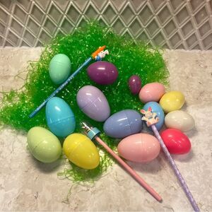Easter Eggs - Easter grass - Easter Pencils - gifts for Easter Baskets